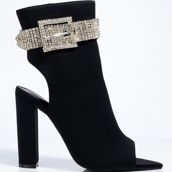 NEW AZALEA WANG CHUNKY HEEL SHOES - Picture 3 of 4